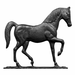 Whitehall Products LLC - WH04007 - 9"W x 8"H with 8" Bell Large Bell with Horse, Black