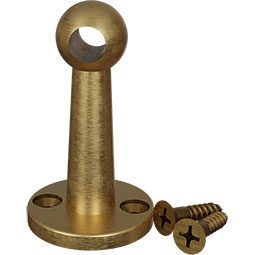 Brown Wood Products - BW01HC9001SB1 - 1"W x 1"D x 1 1/2"H Gallery Rail Center Post, Satin Brass