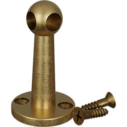 Brown Wood Products - BW01HC9002SB1 - 1"W x 1"D x 1 1/2"H Gallery Rail Corner Post,  Satin Brass