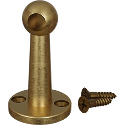 Brown Wood Products - BW01HC9003SB1 - 1"W x 1"D x 1 1/2"H Gallery Rail End Post, Satin Brass