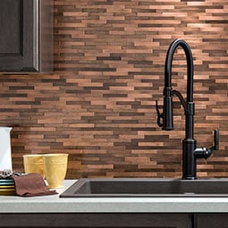 ACP - ADMMK - Aspect Peel and Stick Distressed Mini Metal Backsplash Tile Kit