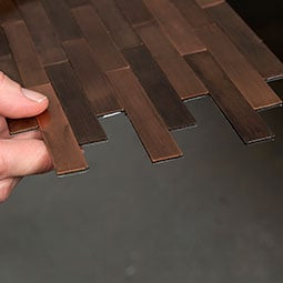 ACP - ADMMK - Aspect Peel and Stick Distressed Mini Metal Backsplash Tile Kit
