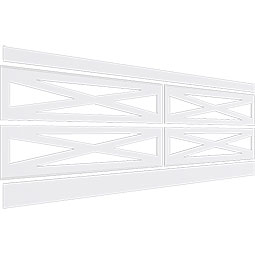 Ekena Millwork - WPKFHF - Farmhouse Fence PVC Wainscot Paneling Kit