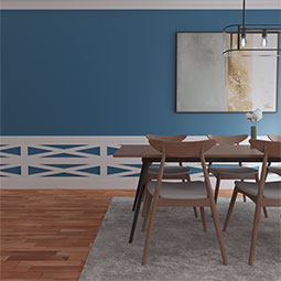 Ekena Millwork - WPKFHF - Farmhouse Fence PVC Wainscot Paneling Kit