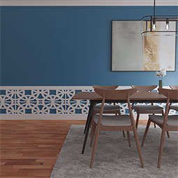 Ekena Millwork - WPKBNE - Brownsville PVC Wainscot Paneling Kit