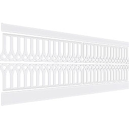 Ekena Millwork - WPKCRP - Cedar Park PVC Wainscot Paneling Kit