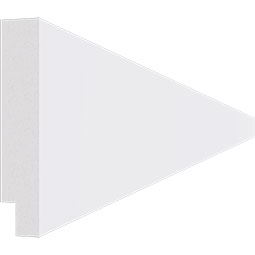 Ekena Millwork - WPK03X01X94TR - 3 1/4"H x 5/8"T x 94 1/2"W Flat Top Rail PVC Wainscot Moulding