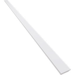 Ekena Millwork - WPK03X01X94TR - 3 1/4"H x 5/8"T x 94 1/2"W Flat Top Rail PVC Wainscot Moulding