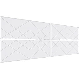 Ekena Millwork - WPKPDMA - Diamond Argyle PVC Fretwork Wainscot Wall Panel