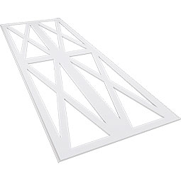 Ekena Millwork - WPKPFHF - Farmhouse Fence PVC Fretwork Wainscot Wall Panel