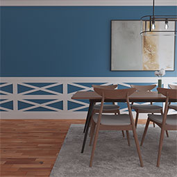 Ekena Millwork - WPKPFHF - Farmhouse Fence PVC Fretwork Wainscot Wall Panel