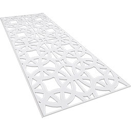 Ekena Millwork - WPKPBNE - Brownsville PVC Fretwork Wainscot Wall Panel