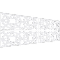Ekena Millwork - WPKPBNE - Brownsville PVC Fretwork Wainscot Wall Panel