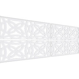 Ekena Millwork - WPKPBYT - Baytown PVC Fretwork Wainscot Wall Panel