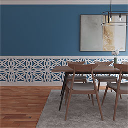 Ekena Millwork - WPKPBYT - Baytown PVC Fretwork Wainscot Wall Panel