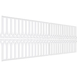 Ekena Millwork - WPKPCRP - Cedar Park PVC Fretwork Wainscot Wall Panel