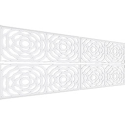 Ekena Millwork - WPKPEBP - Edinburg PVC Fretwork Wainscot Wall Panel