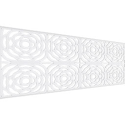 Ekena Millwork - WPKPEBP - Edinburg PVC Fretwork Wainscot Wall Panel