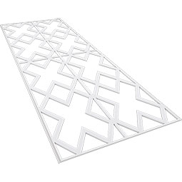 Ekena Millwork - WPKPFLR - Fowler PVC Fretwork Wainscot Wall Panel