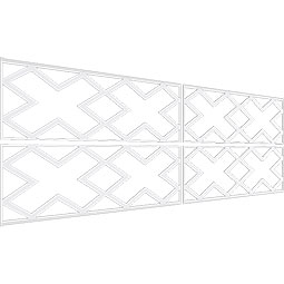Ekena Millwork - WPKPFLR - Fowler PVC Fretwork Wainscot Wall Panel