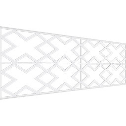 Ekena Millwork - WPKPFLR - Fowler PVC Fretwork Wainscot Wall Panel