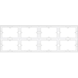 Ekena Millwork - WPKPFMG - Fleming PVC Fretwork Wainscot Wall Panel