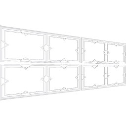 Ekena Millwork - WPKPFMG - Fleming PVC Fretwork Wainscot Wall Panel