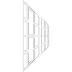 Ekena Millwork - WPKPGBY - Granby PVC Fretwork Wainscot Wall Panel