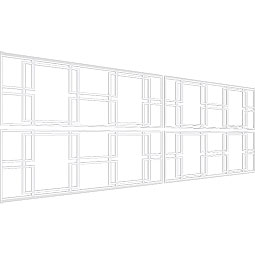 Ekena Millwork - WPKPGBY - Granby PVC Fretwork Wainscot Wall Panel