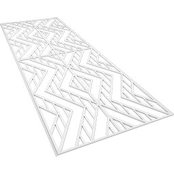 Ekena Millwork - WPKPGCT - Gilcrest PVC Fretwork Wainscot Wall Panel