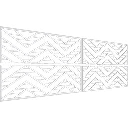 Ekena Millwork - WPKPGCT - Gilcrest PVC Fretwork Wainscot Wall Panel