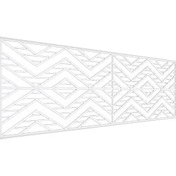 Ekena Millwork - WPKPGCT - Gilcrest PVC Fretwork Wainscot Wall Panel