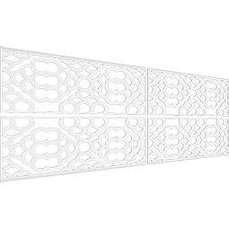 Ekena Millwork - WPKPGLN - Harlingen PVC Fretwork Wainscot Wall Panel