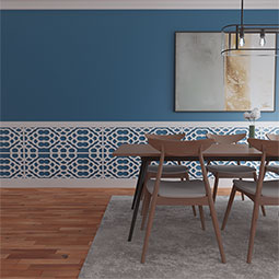 Ekena Millwork - WPKPGLN - Harlingen PVC Fretwork Wainscot Wall Panel