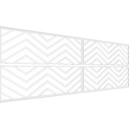 Ekena Millwork - WPKPGNA - Genoa PVC Fretwork Wainscot Wall Panel