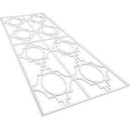 Ekena Millwork - WPKPGYP - Gypsum PVC Fretwork Wainscot Wall Panel