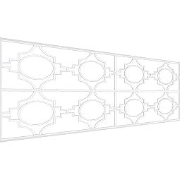 Ekena Millwork - WPKPGYP - Gypsum PVC Fretwork Wainscot Wall Panel