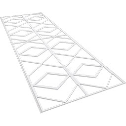 Ekena Millwork - WPKPHRE - Hillrose PVC Fretwork Wainscot Wall Panel