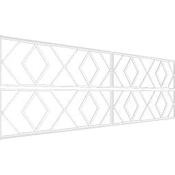 Ekena Millwork - WPKPHRE - Hillrose PVC Fretwork Wainscot Wall Panel