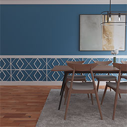 Ekena Millwork - WPKPHRE - Hillrose PVC Fretwork Wainscot Wall Panel