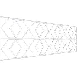 Ekena Millwork - WPKPHRE - Hillrose PVC Fretwork Wainscot Wall Panel