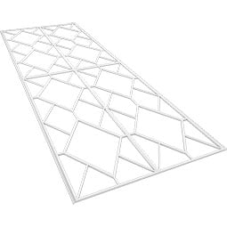 Ekena Millwork - WPKPHSN - Hudson PVC Fretwork Wainscot Wall Panel