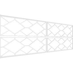 Ekena Millwork - WPKPHSN - Hudson PVC Fretwork Wainscot Wall Panel