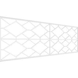 Ekena Millwork - WPKPHSN - Hudson PVC Fretwork Wainscot Wall Panel