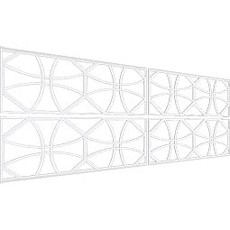 Ekena Millwork - WPKPHWL - Haswell PVC Fretwork Wainscot Wall Panel