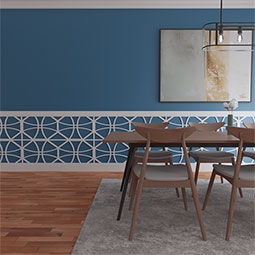 Ekena Millwork - WPKPHWL - Haswell PVC Fretwork Wainscot Wall Panel