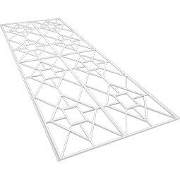 Ekena Millwork - WPKPJTN - Jamestown PVC Fretwork Wainscot Wall Panel