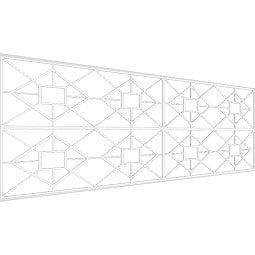 Ekena Millwork - WPKPJTN - Jamestown PVC Fretwork Wainscot Wall Panel
