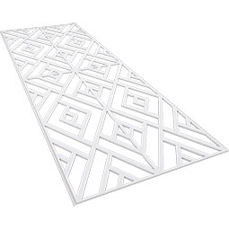 Ekena Millwork - WPKPKLN - Killeen PVC Fretwork Wainscot Wall Panel