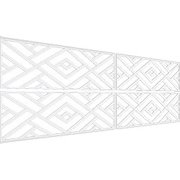 Ekena Millwork - WPKPKLN - Killeen PVC Fretwork Wainscot Wall Panel